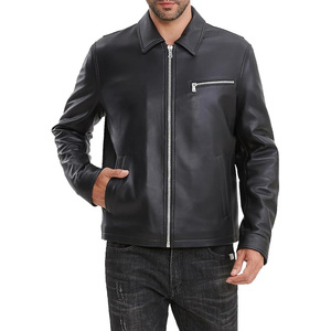 New Winter High Quality Design Men's Leather <b>Canvas</b> <b>Jacket</b> Stand Front Custom Embroidered OEM Service Waterproof Eco-Friendly - Product Image 3