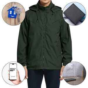 OEM Custom Men's Ultra-<b>Light</b> Windbreaker <b>Jacket</b> for Outdoor Activities <b>Waterproof</b> Hiking & Running Windproof Chest Zipper Pocket - Product Image 5