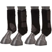 FX Protège-tendons d'équitation en maille nylon pour Jodhpurs, équipement de soin et de protection équestre, noir