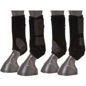 รองเท้าป้องกันขาสำหรับขี่ม้า FX  รองเท้าป้องกันเอ็น รองเท้าตาข่ายสำหรับกีฬาขี่ม้า อุปกรณ์ดูแลม้า สีดำ - Product Image 2