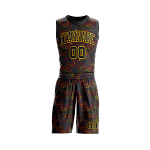 ชุดบาสเก็ตบอลแบบ sublimated พร้อมปักชื่อทีมและหมายเลขทีมตามสั่ง  ชุดเสื้อและกางเกงขาสั้น  รับผลิตแบบ OEM  ชุดยูนิฟอร์มบาสเก็ตบอลปักลายแบบ OEM - Product Image 1