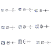 Boucles d'oreilles en or massif 14K 9K 10K 18K avec diamants de laboratoire certifiés RJC ODM OEM, fabricant de bijoux fins éthiques, vente en gros