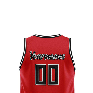 Custom Red Flame Basketball Jersey Sleeveless V-neck Moisture Wicking Unisex Adult Sublimated Print Team Name 00 - Product Image 4