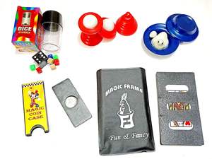 <b>Magic</b> Set <b>Box</b> 5 Items Kids <b>Magic</b> Toy Set Egg to Hen Ball & VASE Card Vanish Frame Coin Gone CASE & DICE AUTOMIZER - Product Image 5
