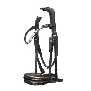 High Quality Lightweight English Bridle for Horses Soft Padded with <b>Crystal</b> Studs New Arrival <b>Top</b> Supplier Wholesale in India - Product Image 4
