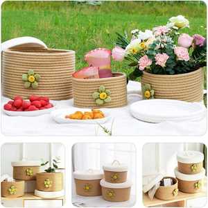 Multi-Purpose Decorative Cotton Storage <b>Basket</b> Toy Bin for Toys Towels Pillows - Product Image 3