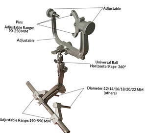 ชุดเครื่องมือถ่างไขสันหลังเมย์ฟิลด์แบบสามจุด ชุดอุปกรณ์เสริมสำหรับการผ่าตัดศีรษะและสมอง ชุดอุปกรณ์เสริมสำหรับการผ่าตัดระบบประสาท - Product Image 4