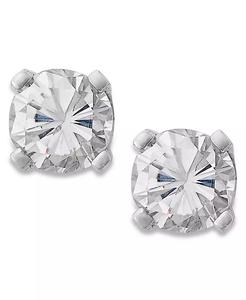 Pendientes de diamante de corte redondo en oro blanco o amarillo de 10K (1/4 CT. T. W.) | Macy's - Product Image 1