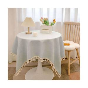 Organic Cotton Table Cloth Manufacturer <b>Rectangle</b> Embroidered Eco-Friendly Soft Oilproof Bulk OEM Private Label Supply - Product Image 5