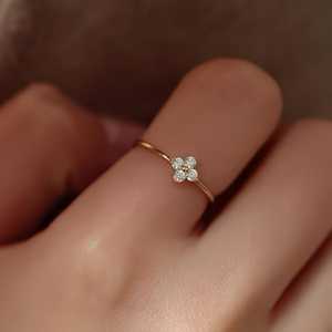 14K Solid Gold Moissanite Eternity <b>Ring</b> with Heart Cut <b>Diamond</b> Resizable - Product Image 2