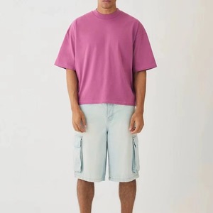 เสื้อยืดผู้ชายใหม่ใส่สบาย ผ้าฝ้าย 100% แขนสั้น ทรงบ็อกซี่ โอเวอร์ไซส์ มีทุกสี ดีไซน์เรียบ สีพื้น - Product Image 2