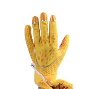 American Football Gloves Customized Logo and Size Balanced Support Flexible Design <b>Game</b> Ready American Football Gloves - Product Image 1