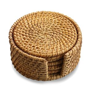 Fresh Arrival Design Rattan Coaster Jute Coaster Rope Coaster Place Mats Woven Rattan Coaster Mats At very competitive Price - Product Image 5