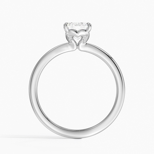 BOJ <b>Ring</b> 0102 Emerald Cut 925 <b>Silver</b> Halo Stone Prong Setting <b>Solitaire</b> Diamond <b>Ring</b> 2ct D Color VVS1 Moissanite GRA Certified - Product Image 3