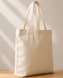 Sac fourre-tout en toile de coton imprimé écologique HINDVANTA GLOBAL, couleur crème, grande capacité, sac à main pour femme, réutilisable, fermeture magnétique - Product Image 5