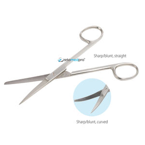 Tijeras de disección Metzenbaum premium, rectas, 14.5 cm, afiladas, hechas de acero inoxidable de alta calidad, instrumento quirúrgico - Product Image 2