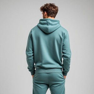 Conjunto Deportivo para Hombre, Estilo Vintage, Ecológico, de Algodón, Corte Ajustado, Chaqueta con Cierre y Pantalones, Transpirable y Ligero, Diseño 2 en 1 - Product Image 6
