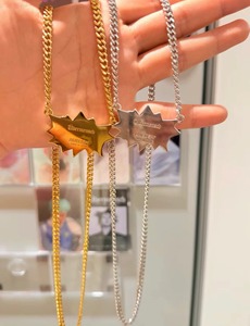 Collar con Colgante Moderno FAM, Unisex, Cadena de Acero Inoxidable, Chapado en Oro y Plata, Estilo Hiphop Rock, Joyería con Letras - Product Image 4