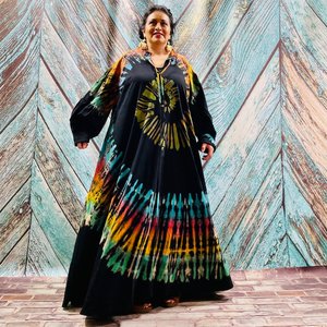 Prix d'usine, vente en gros, 100% polyester, kimono bandeau tie-dye, couverture de plage ample et confortable, veste d'été style bohème - Product Image 1
