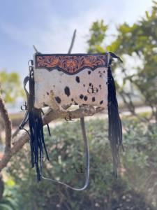 Bolso de Hombro de Cuero con Flecos, Diseño Artesanal, Estilo Bohemio, Vintage, Hecho a Mano, con Pelo de Vaca, Último Modelo - Product Image 5