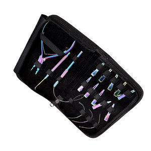 Stainless Steel and Plastic <b>Hair</b> Extension <b>Tools</b> Kit Professional <b>Hair</b> <b>Styling</b> Set with Pliers Loop Needle Comb Clips - Product Image 6