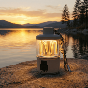 Linterna LED HYUGA de Doble Función, Nueva, para Camping, con Función de Colgar, Tres Modos de Color Ambiental, Cinco Niveles de Brillo, Recargable por USB - Product Image 1