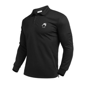เสื้อโปโลแขนยาวผ้าโพลีเอสเตอร์ใส่สบายสำหรับผู้ชายไซส์ใหญ่ - Product Image 1
