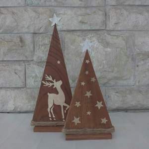 Sapin de Noël décoratif en bois et MDF pour la décoration de la maison, accent festif des fêtes - Product Image 5