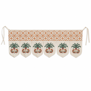 Tapiz de pared de tela bohemia con estampado de palmeras y paisley, banderines de algodón impresos a mano, decoración para el hogar, sala de estar, colgante de 3 metros de largo - Product Image 4