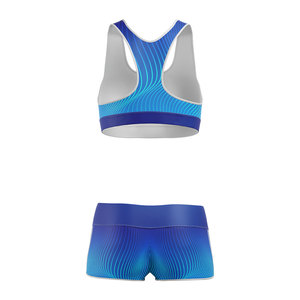 Ensemble de yoga et de sport personnalisé pour femmes : soutien-gorge de sport rembourré et short taille haute, séchage rapide, respirant, vêtements de sport actifs OEM ODM - Product Image 2