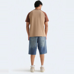 เสื้อยืดคอกลมผู้ชายผ้าแคนวาส ระบายอากาศ แห้งเร็ว ไซส์ใหญ่ ความยาวปกติ แขนสั้น สีพื้น ราคาส่งถูก - Product Image 6