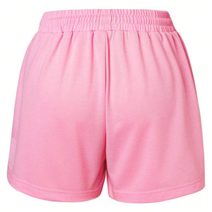 Shorts de Cintura Alta de Lona Tejida, Estilo Urbano, con Detalle de Botones, Color Sólido, Transpirables, Ecológicos, 100% Algodón Elástico, para Mujer - Product Image 4