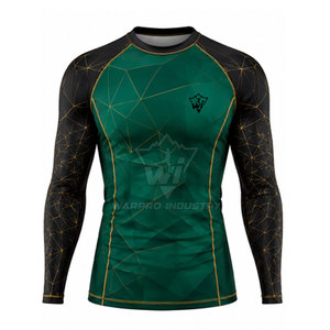 Customized Long Sleeve Rash Guard <b>for</b> <b>Men</b> <b>Compression</b> Fit Lightweight Athletic Training <b>Shirt</b> with Stretch Fabric - Product Image 2