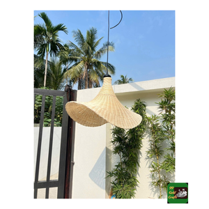 Pantalla de lámpara de ratán tejida a mano, ecológica, de mimbre, para villa, hotel, sala de estar, lámpara de techo, Vietnam - Product Image 5
