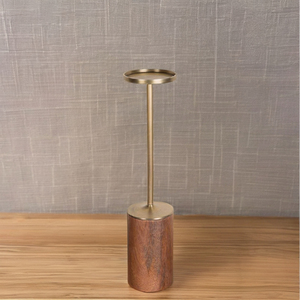 Portavelas de decoración rústica en metal y madera, portavelas estilo granja para mesa, centros de mesa y detalles Vintage para el hogar - Product Image 1