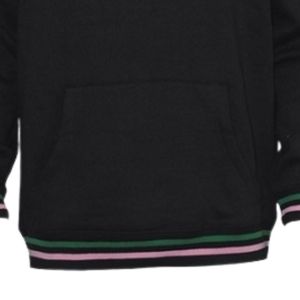 Sudadera con Capucha para Mujer, Color Negro, Rosa y Verde, con Letras Griegas Bordadas, Informal, de Manga Larga - Product Image 5