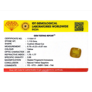 Loose 5.55 Carat Oval Cut Yellow Sapphire Gemstone for Fine Jewelry - Product Image 4