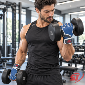 Custom Unisex Secure <b>Fingerless</b> Wrist Weightlifting <b>Gloves</b> Touchscreen Compatible Quick Drying Adjustable Wrist Strap <b>Gloves</b> - Product Image 2