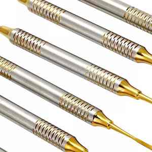 6 Espátulas Dentales de Resina Compuesta para Relleno, Instrumento Restaurador de Acero Inoxidable con Recubrimiento de Titanio Dorado, Manual, de Grip Surgical - Product Image 6