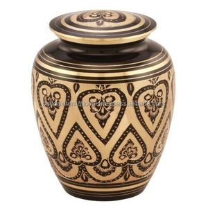 Urnas de cremación para adultos con cúpula de latón de diseño multicolor hermoso y de alta calidad con urnas funerarias de Metal con acabado verde - Product Image 6