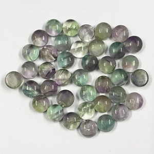 100% Cabochons ronds en multi fluorite naturelle pure 7mm prêts à l'achat de pierres précieuses en vrac pour le fabricant de bijoux fournisseur régulier - Product Image 2