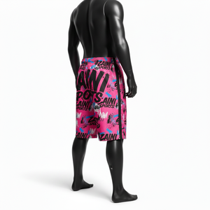 Pantalones cortos de entrenamiento para hombre, cortavientos, 120 GSM, poliéster tejido premium, a prueba de viento, transpirables, con logo sublimado, de secado rápido. - Product Image 3