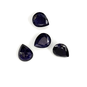 Saphirs bleus naturels de Bangkok, taille poire calibrée 9x11mm, pierres précieuses de saphir bleu naturel facettées pour la création de bijoux - Product Image 5