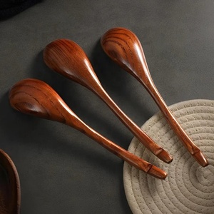 Juego de Cucharas de Cocina de Madera de Palisandro Hechas a Mano, Acabado Liso y Duradero, Resistentes al Calor, Ideales para Remover, Servir y Uso Diario en la Cocina del Hogar - Product Image 3