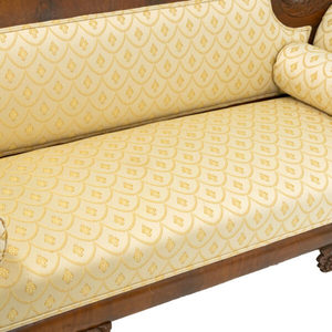 Chaise Lounge <b>Sofa</b> Made Of Mahogany Wood High Quality With Upholstery and Brown Color For Indoor Use. - Product Image 4