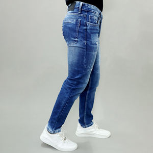 Jean bleu extensible Gex pour homme, coupe droite, taille mi-haute, qualité supérieure, best-seller - Product Image 2