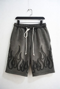 Shorts de sport rétro vierges en gros, couleur unie, respirants, pour l'entraînement en extérieur, pour hommes - Product Image 3
