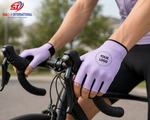 Gants de cyclisme mi-doigts couleur pastel respirants avec coussinets en gel antidérapants pour femmes, vente en gros OEM - Product Image 4