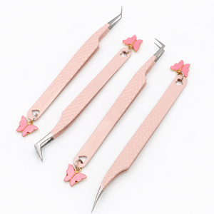 Pince à épiler pour cils en acier inoxydable personnalisée avec pointe inclinée, durable et écologique, design moderne pour les sourcils - Product Image 2