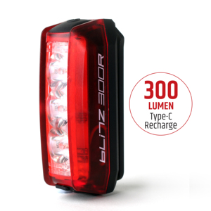 Lampes de vélo 300 lumens, lumière LED de vélo de haute qualité, rechargeable par type-C, feu arrière rouge pour vélo - Product Image 1
